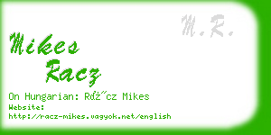 mikes racz business card